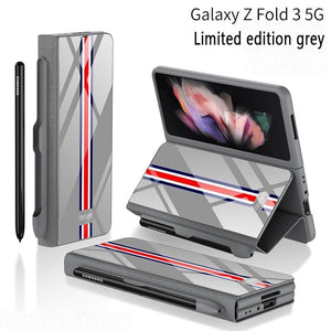 Custodia per cellulare Samsung Zfold3 Custodia in vetro con slot per penna laterale creativa