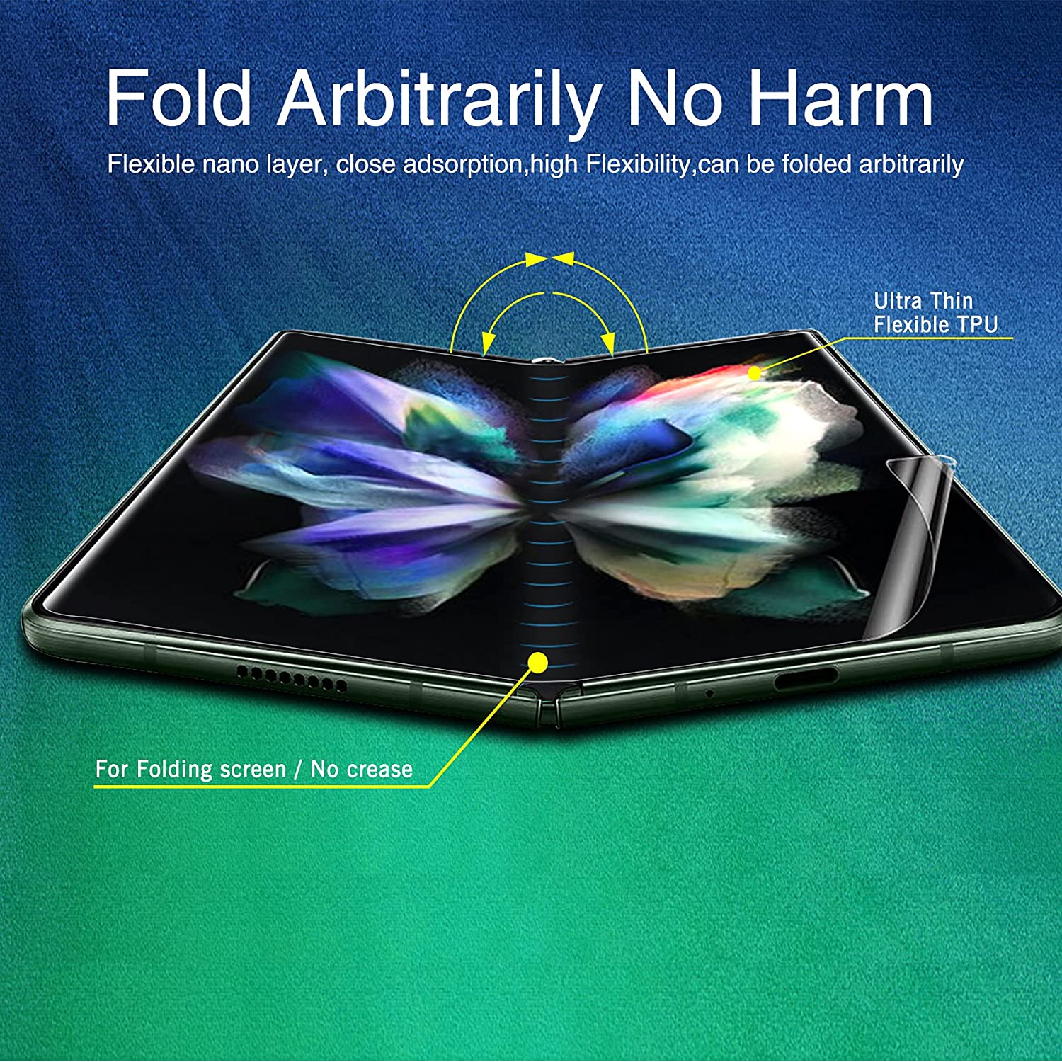 Pellicola protettiva in idrogel per schermo privacy pieghevole, adatta per Samsung Z Fold3 / Flip3